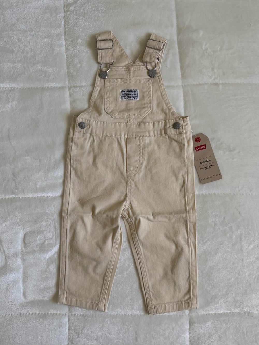 Levi's Cream Baby Overalls
